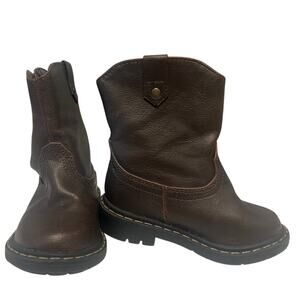 Garanimals toddler size 5 brown faux leather pull on boots